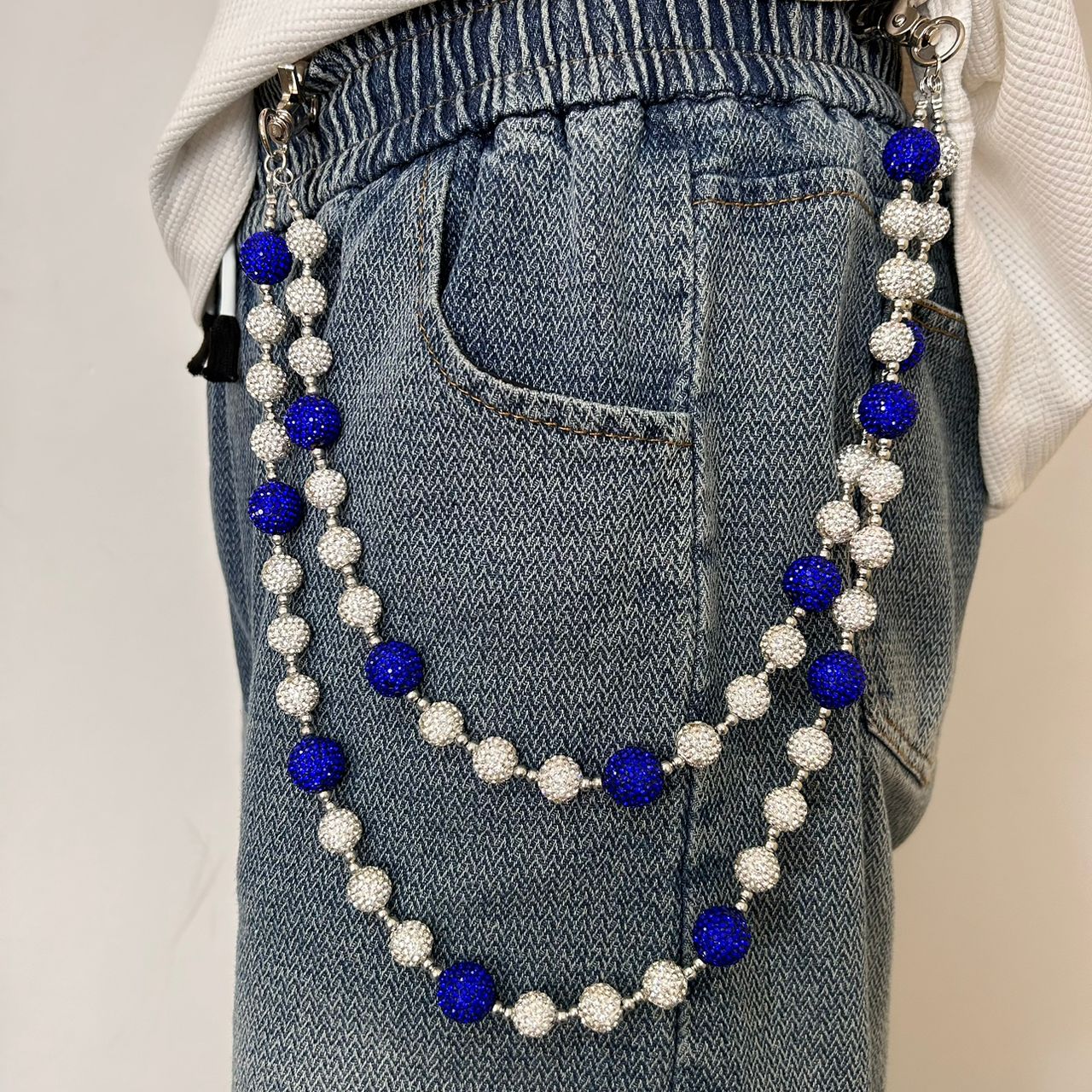 16mm & 12mm Disco Ball Layered Belt Chains