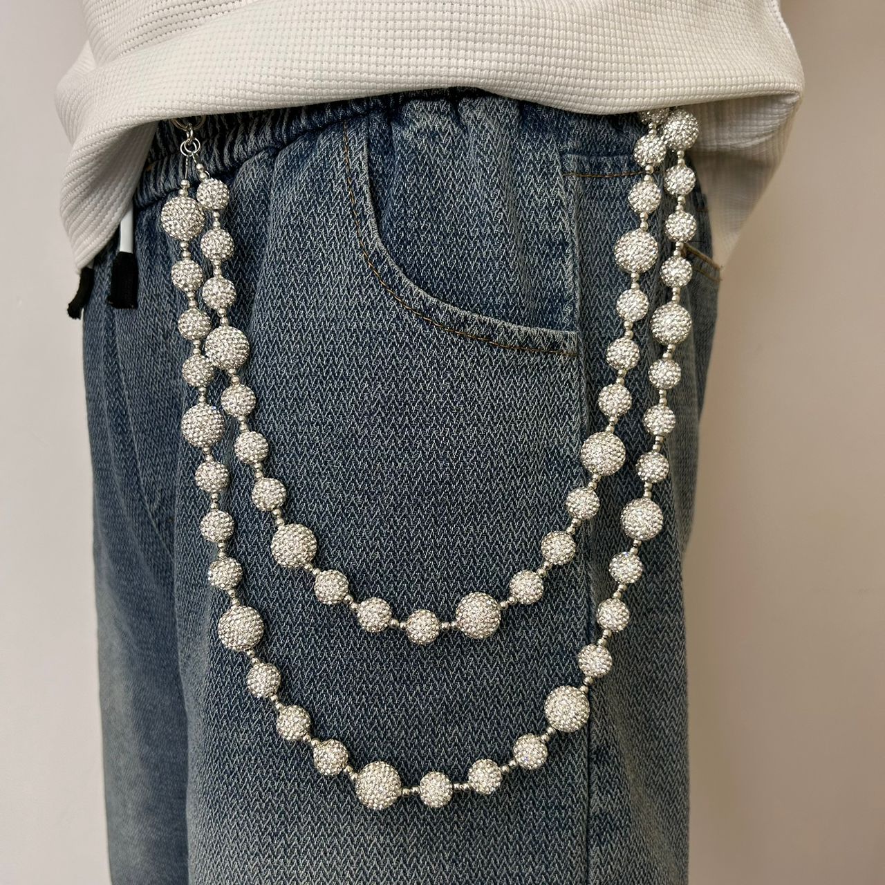 16mm & 12mm Disco Ball Layered Belt Chains