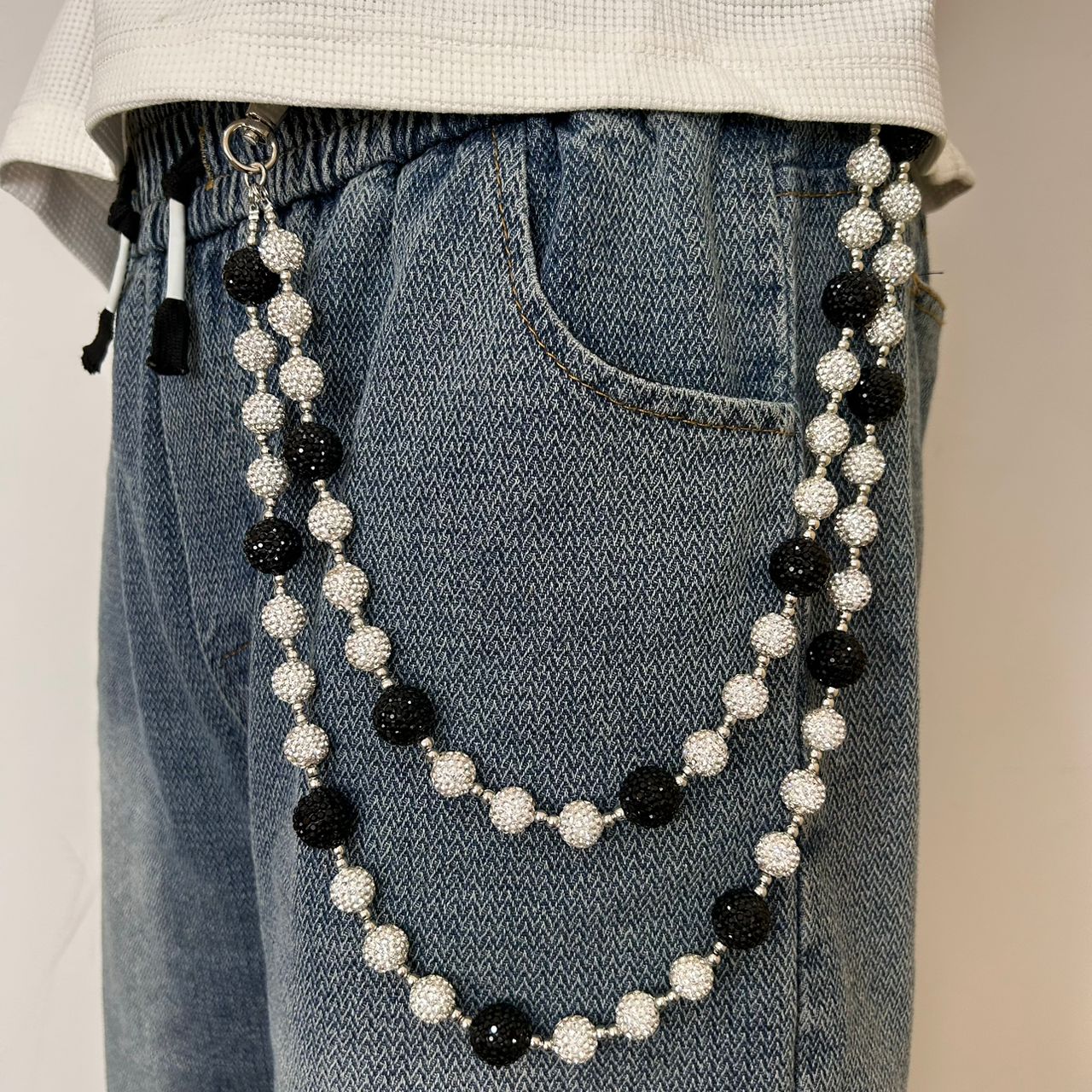 16mm & 12mm Disco Ball Layered Belt Chains
