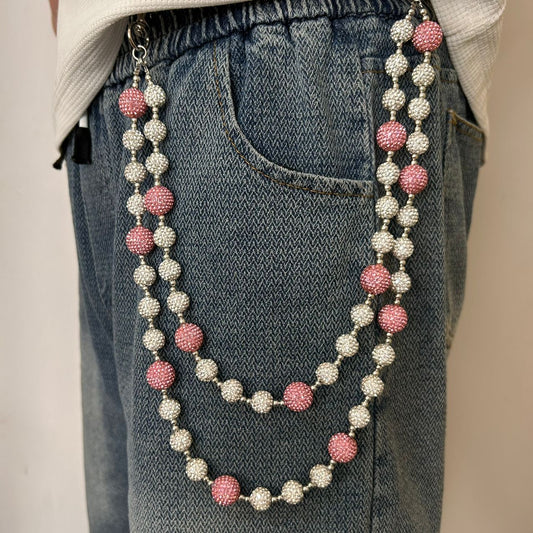 16mm & 12mm Disco Ball Layered Belt Chains
