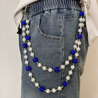 16mm & 12mm Disco Ball Layered Belt Chains